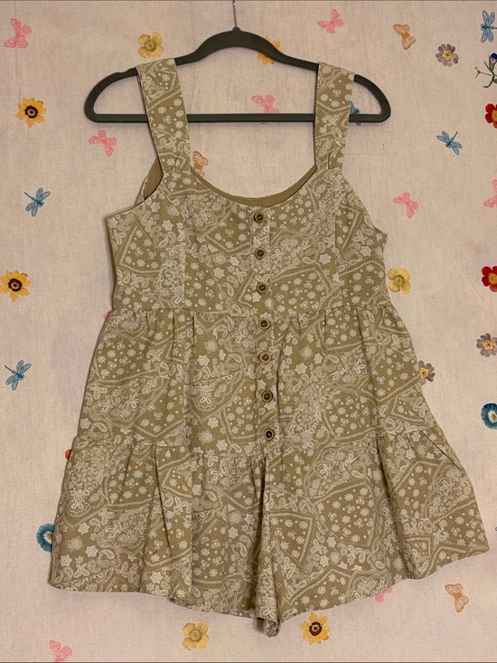 New in Dresses & Skirts - New in - Button-Front Paisley Print Romper